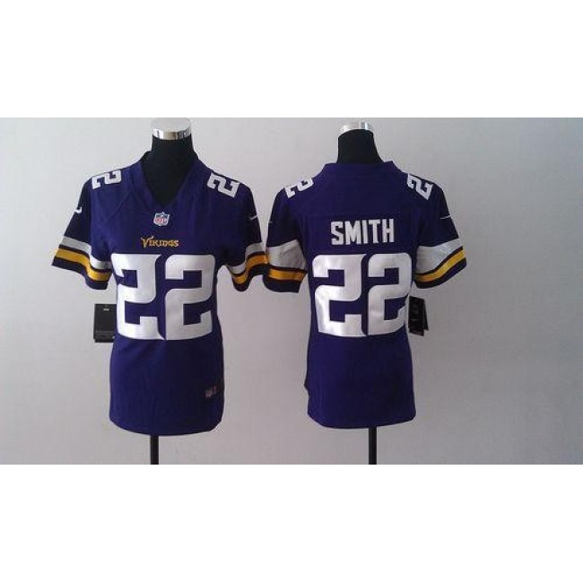 Women's Vikings #22 Harrison Smith Purple Team Color Stitched NFL Elite Jersey