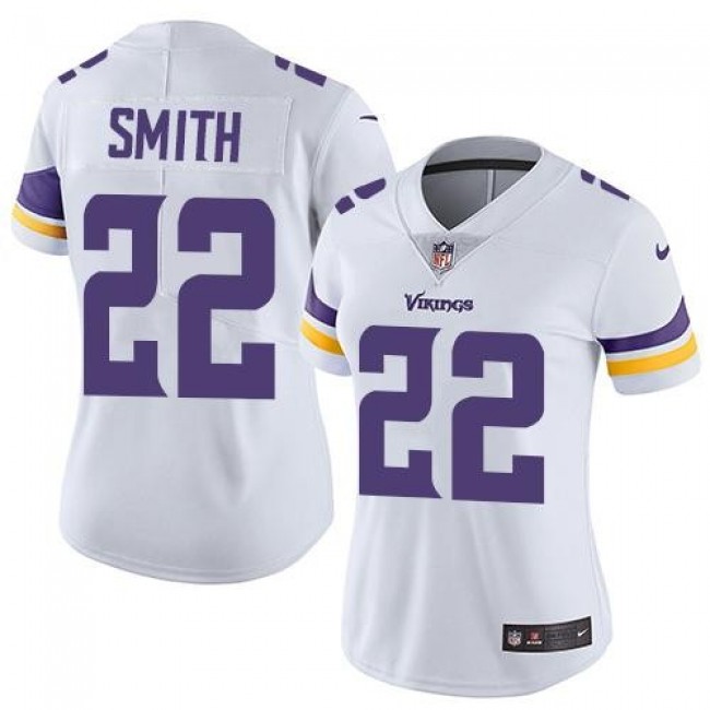 Women's Vikings #22 Harrison Smith White Stitched NFL Vapor Untouchable Limited Jersey