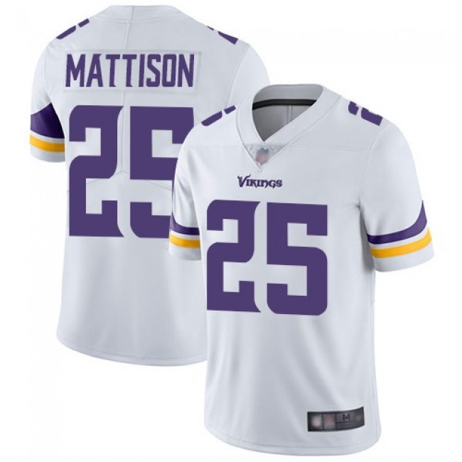 Nike Vikings #25 Alexander Mattison White Men's Stitched NFL Vapor Untouchable Limited Jersey
