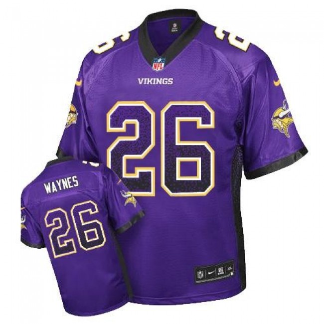 Nike Vikings #26 Trae Waynes Purple Team Color Men's Stitched NFL Elite Drift Fashion Jersey