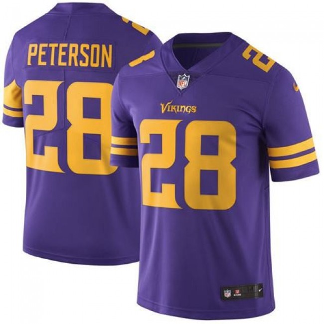 Minnesota Vikings #28 Adrian Peterson Purple Youth Stitched NFL Limited Rush Jersey