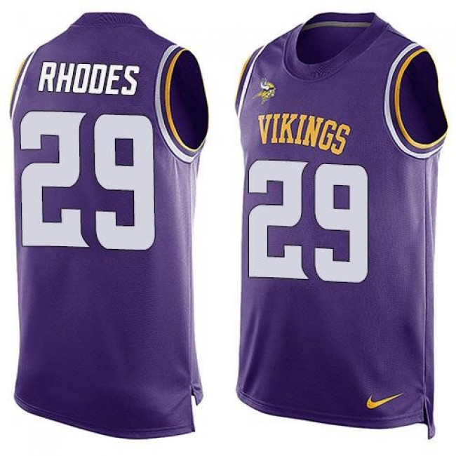Nike Vikings #29 Xavier Rhodes Purple Team Color Men's Stitched NFL Limited Tank Top Jersey