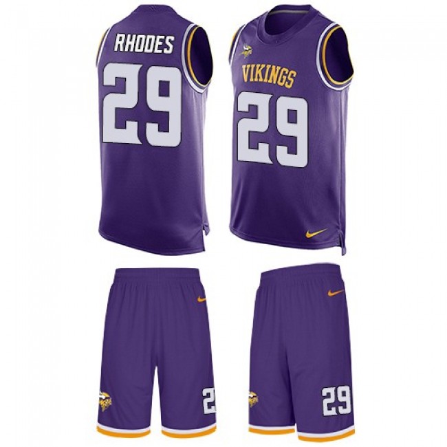 Nike Vikings #29 Xavier Rhodes Purple Team Color Men's Stitched NFL Limited Tank Top Suit Jersey