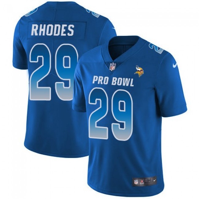 Nike Vikings #29 Xavier Rhodes Royal Men's Stitched NFL Limited NFC 2018 Pro Bowl Jersey