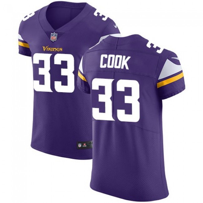 Nike Vikings #33 Dalvin Cook Purple Team Color Men's Stitched NFL Vapor Untouchable Elite Jersey