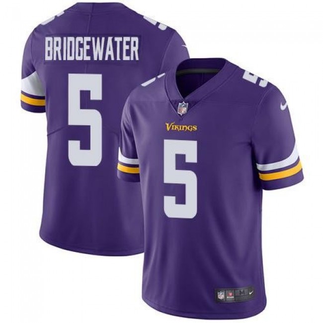 Minnesota Vikings #5 Teddy Bridgewater Purple Team Color Youth Stitched NFL Vapor Untouchable Limited Jersey
