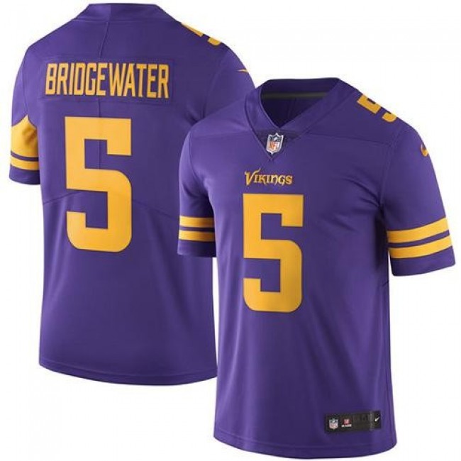 Minnesota Vikings #5 Teddy Bridgewater Purple Youth Stitched NFL Limited Rush Jersey