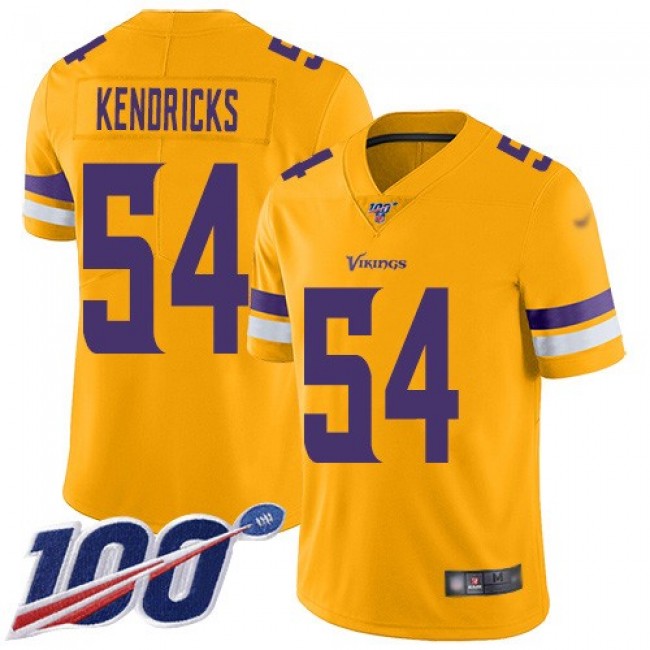 Nike Vikings #54 Eric Kendricks Gold Men's Stitched NFL Limited Inverted Legend 100th Season Jersey