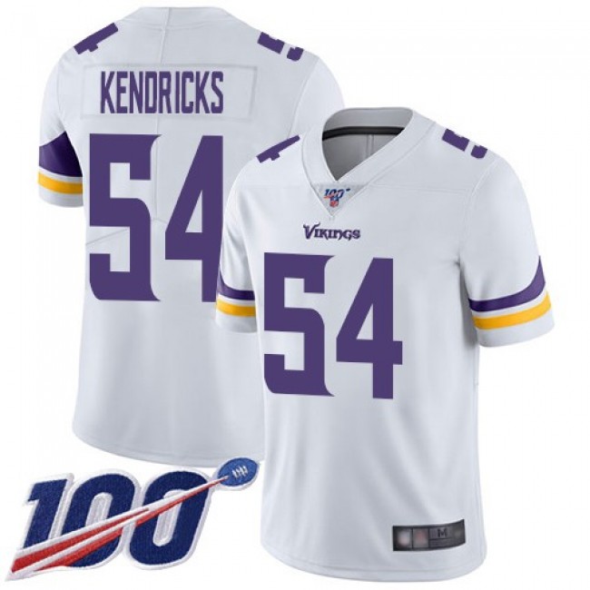 Nike Vikings #54 Eric Kendricks White Men's Stitched NFL 100th Season Vapor Limited Jersey