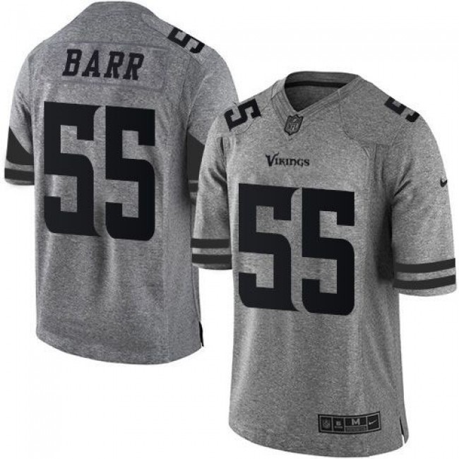 Nike Vikings #55 Anthony Barr Gray Men's Stitched NFL Limited Gridiron Gray Jersey