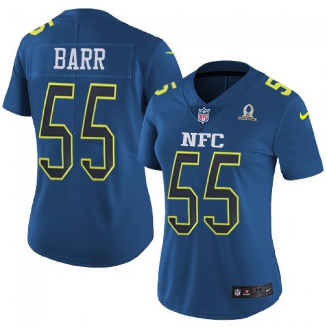 Women's Vikings #55 Anthony Barr Navy Stitched NFL Limited NFC 2017 Pro Bowl Jersey