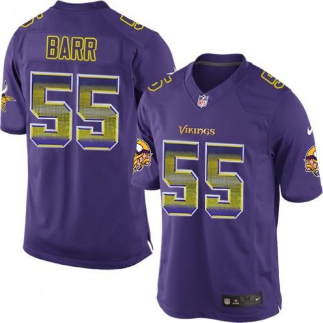Nike Vikings #55 Anthony Barr Purple Team Color Men's Stitched NFL Limited Strobe Jersey