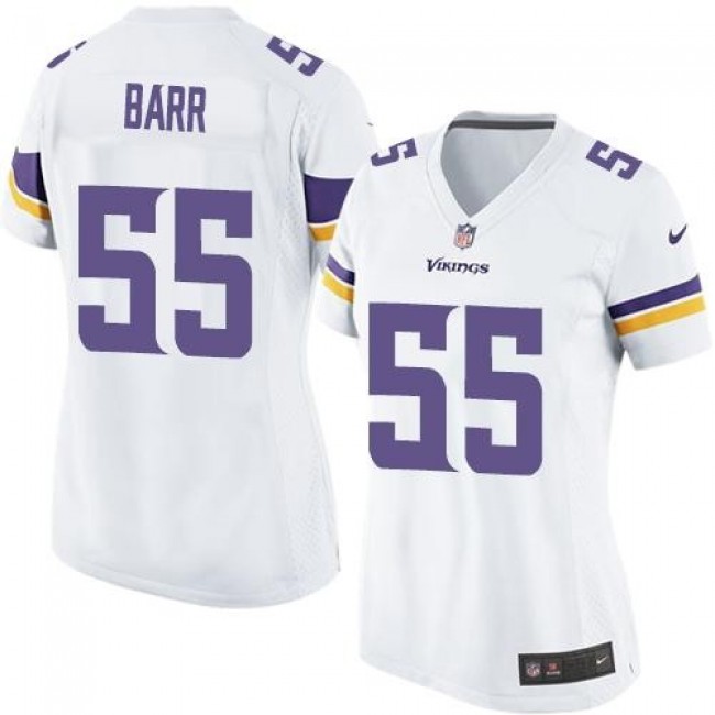 Women's Vikings #55 Anthony Barr White Stitched NFL Elite Jersey