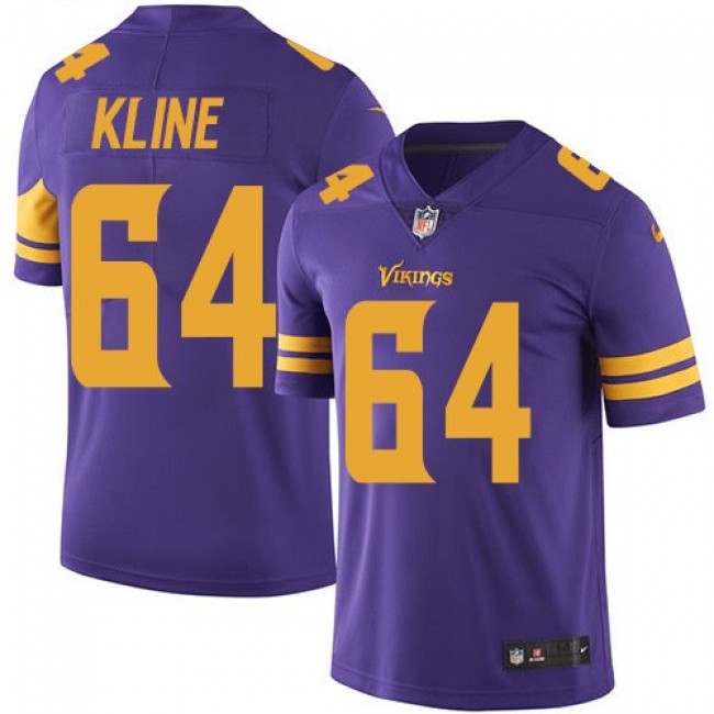 Nike Vikings #64 Josh Kline Purple Men's Stitched NFL Limited Rush Jersey