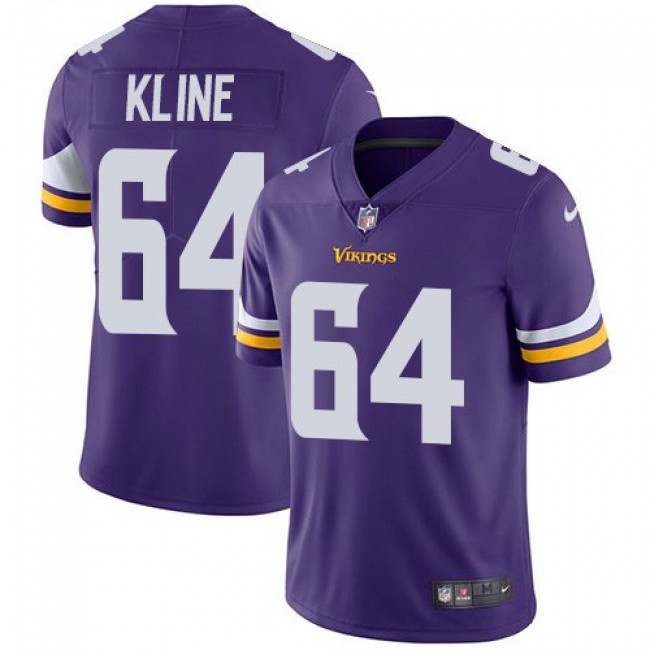 Nike Vikings #64 Josh Kline Purple Team Color Men's Stitched NFL Vapor Untouchable Limited Jersey