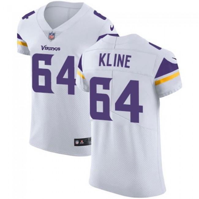 Nike Vikings #64 Josh Kline White Men's Stitched NFL Vapor Untouchable Elite Jersey