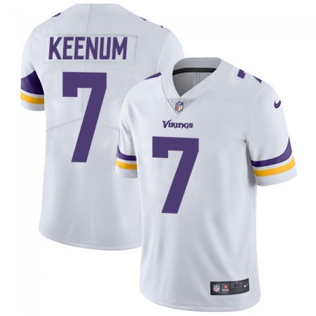 Minnesota Vikings #7 Case Keenum White Youth Stitched NFL Vapor Untouchable Limited Jersey