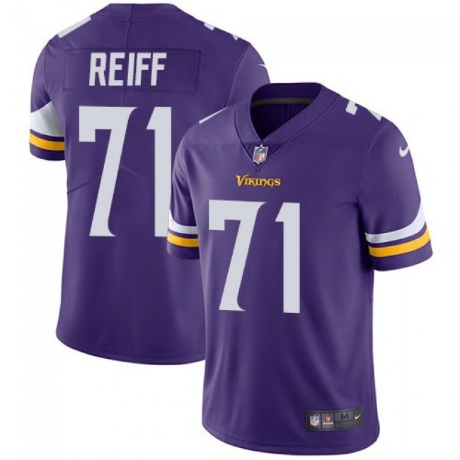 Nike Vikings #71 Riley Reiff Purple Team Color Men's Stitched NFL Vapor Untouchable Limited Jersey