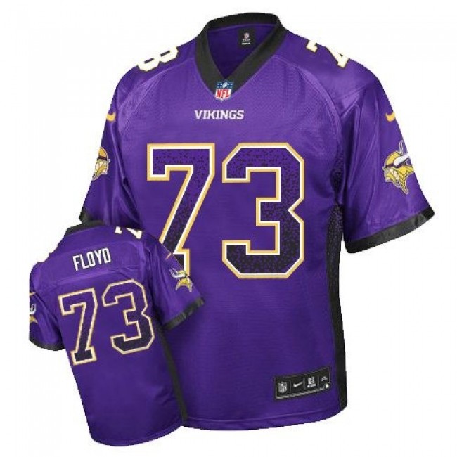 Nike Vikings #73 Sharrif Floyd Purple Team Color Men's Stitched NFL Elite Drift Fashion Jersey