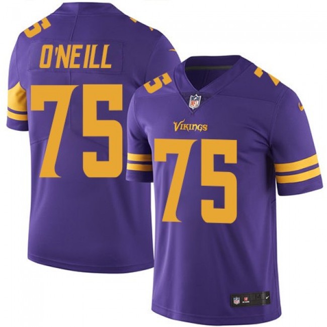 Nike Vikings #75 Brian O'Neill Purple Men's Stitched NFL Limited Rush Jersey