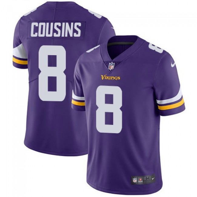 Nike Vikings #8 Kirk Cousins Purple Team Color Men's Stitched NFL Vapor Untouchable Limited Jersey