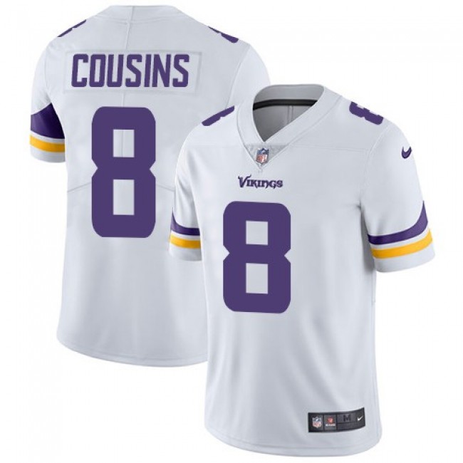 Nike Vikings #8 Kirk Cousins White Men's Stitched NFL Vapor Untouchable Limited Jersey