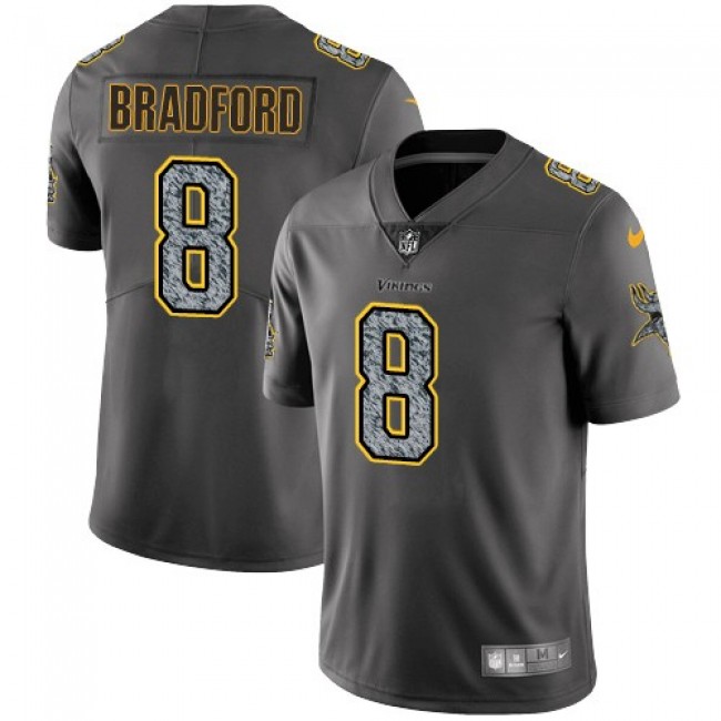 Minnesota Vikings #8 Sam Bradford Gray Static Youth Stitched NFL Vapor Untouchable Limited Jersey