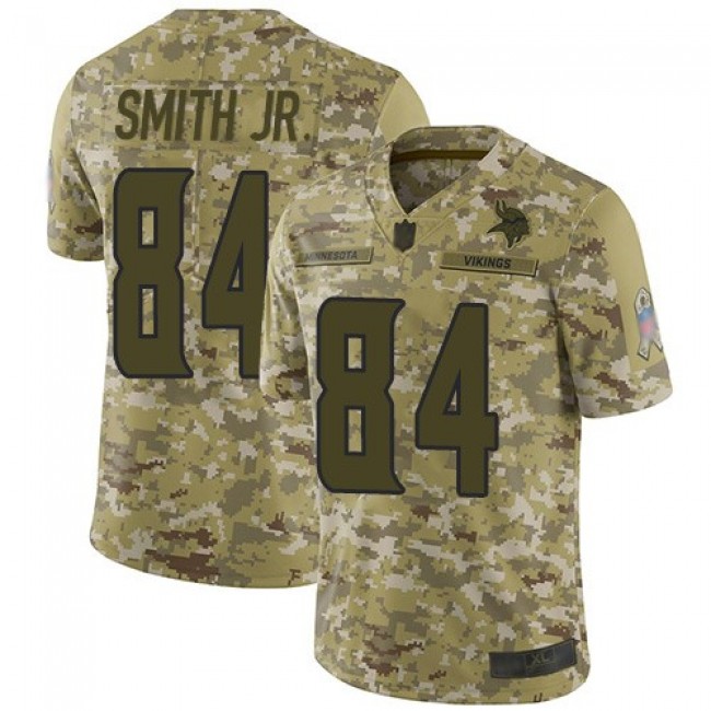 Nike Vikings #84 Irv Smith Jr. Camo Men's Stitched NFL Limited 2018 Salute To Service Jersey
