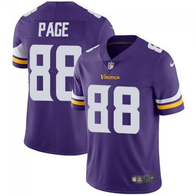 Nike Vikings #88 Alan Page Purple Team Color Men's Stitched NFL Vapor Untouchable Limited Jersey