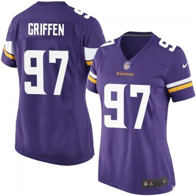 Women's Vikings #97 Everson Griffen Purple Team Color Stitched NFL Elite Jersey