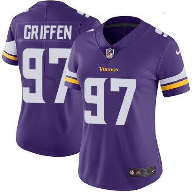 Women's Vikings #97 Everson Griffen Purple Team Color Stitched NFL Vapor Untouchable Limited Jersey