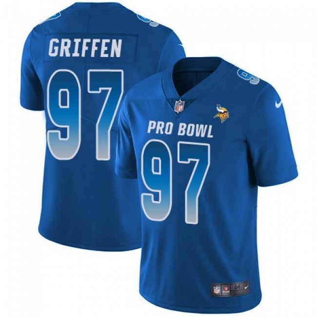 Nike Vikings #97 Everson Griffen Royal Men's Stitched NFL Limited NFC 2018 Pro Bowl Jersey