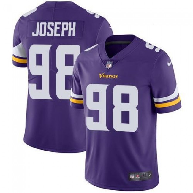 Nike Vikings #98 Linval Joseph Purple Team Color Men's Stitched NFL Vapor Untouchable Limited Jersey