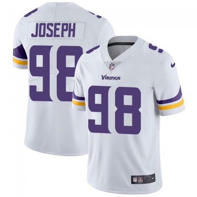Nike Vikings #98 Linval Joseph White Men's Stitched NFL Vapor Untouchable Limited Jersey