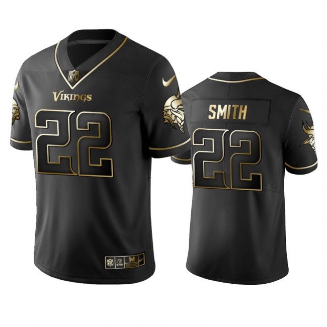 Vikings #22 Harrison Smith Men's Stitched NFL Vapor Untouchable Limited Black Golden Jersey
