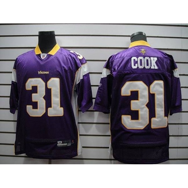 Vikings #31 Chris Cook Purple Stitched NFL Jersey