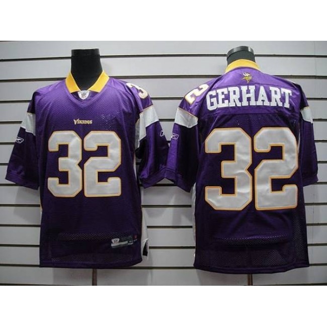 Vikings #32 Toby Gerhart Purple Stitched NFL Jersey