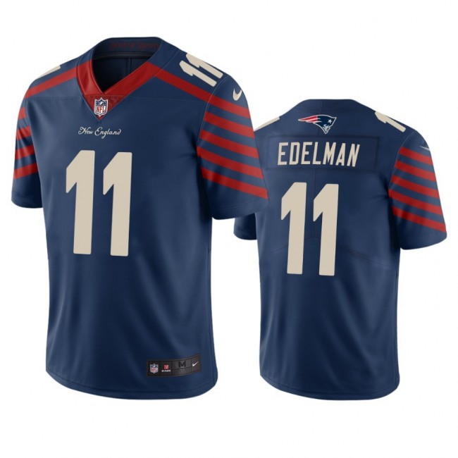 New England Patriots #11 Julian Edelman Navy Vapor Limited City Edition NFL Jersey