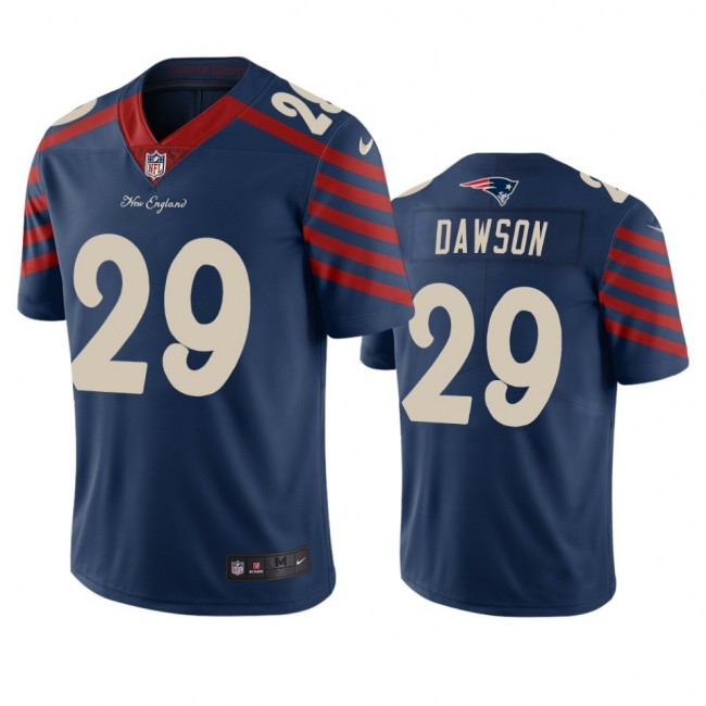New England Patriots #29 Duke Dawson Navy Vapor Limited City Edition NFL Jersey