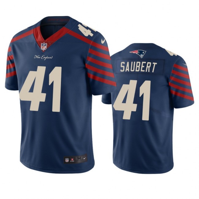 New England Patriots #41 Eric Saubert Navy Vapor Limited City Edition NFL Jersey