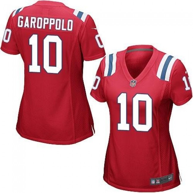 Women's Patriots #10 Jimmy Garoppolo Red Alternate Stitched NFL Elite Jersey