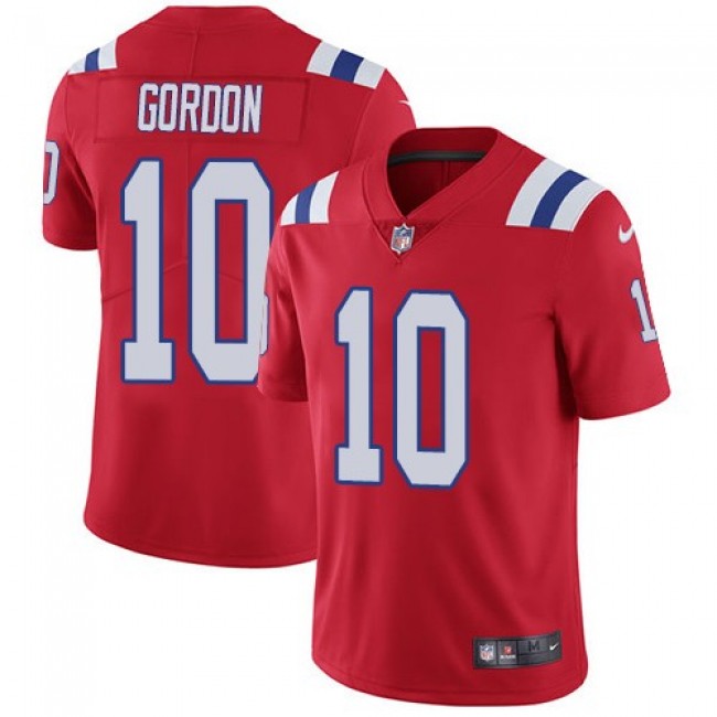 Nike Patriots #10 Josh Gordon Red Alternate Men's Stitched NFL Vapor Untouchable Limited Jersey