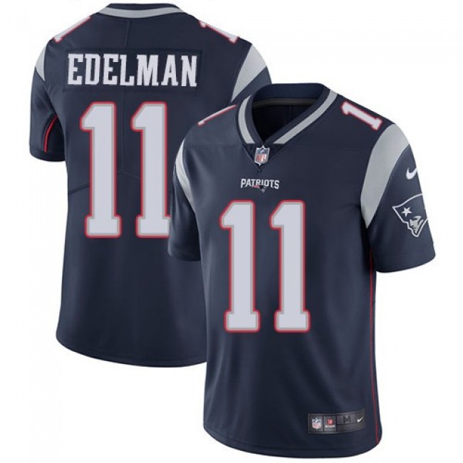 New England Patriots #11 Julian Edelman Navy Blue Team Color Youth Stitched NFL Vapor Untouchable Limited Jersey