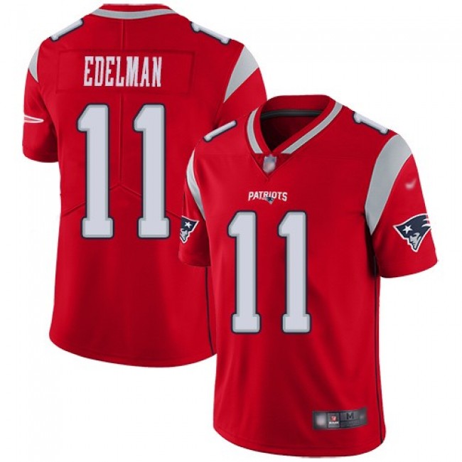 Nike Patriots #11 Julian Edelman Red Men's Stitched NFL Limited Inverted Legend Jersey