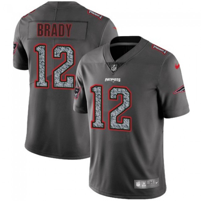 New England Patriots #12 Tom Brady Gray Static Youth Stitched NFL Vapor Untouchable Limited Jersey