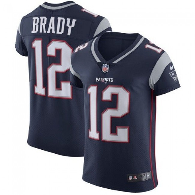 Nike Patriots #12 Tom Brady Navy Blue Team Color Men's Stitched NFL Vapor Untouchable Elite Jersey
