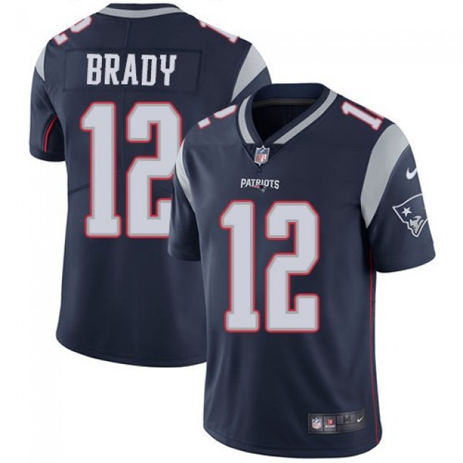 Nike Patriots #12 Tom Brady Navy Blue Team Color Men's Stitched NFL Vapor Untouchable Limited Jersey