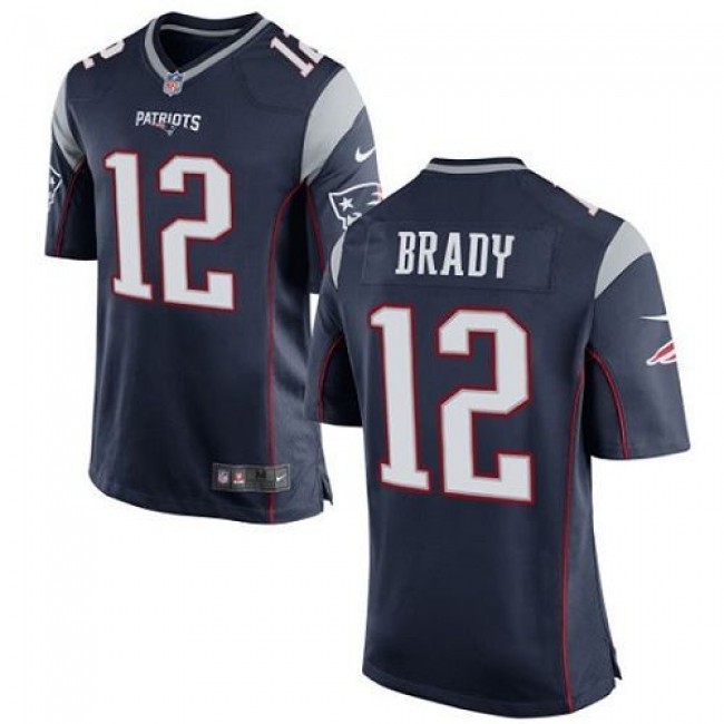 New England Patriots #12 Tom Brady Navy Blue Team Color Youth Stitched NFL New Elite Jersey