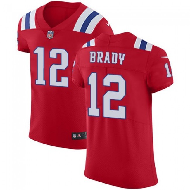 Nike Patriots #12 Tom Brady Red Alternate Men's Stitched NFL Vapor Untouchable Elite Jersey