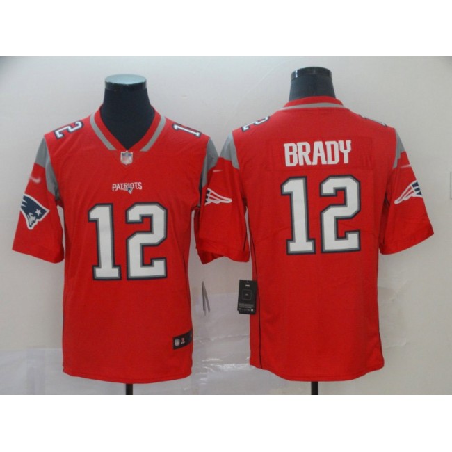 Nike Patriots #12 Tom Brady Red Men's Stitched NFL Limited Inverted Legend Jersey
